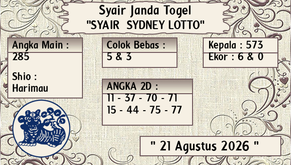 Prediksi Sydney Lotto